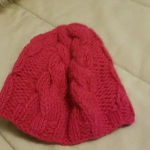 Hot pink beanie hat